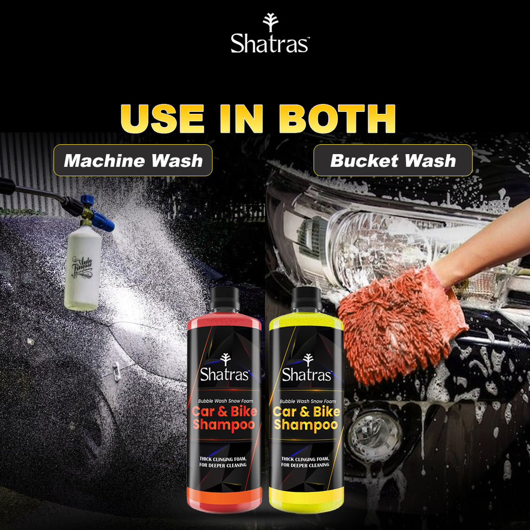 Shatras Snow Foam Car Wash Shampoo – 300 ml (Red & Yellow) High-Foam