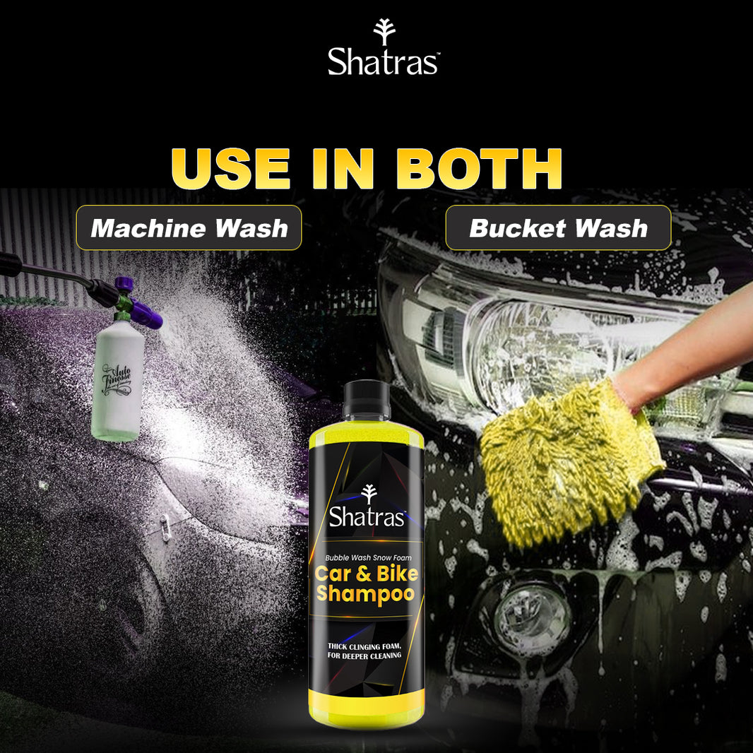 Shatras Snow Foam Car Wash Shampoo – 300 ml (Yellow) High-Foam
