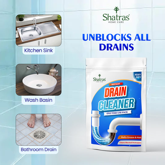 Shatras Instant Drain Cleaner – Heavy Duty One-Time Use Pack