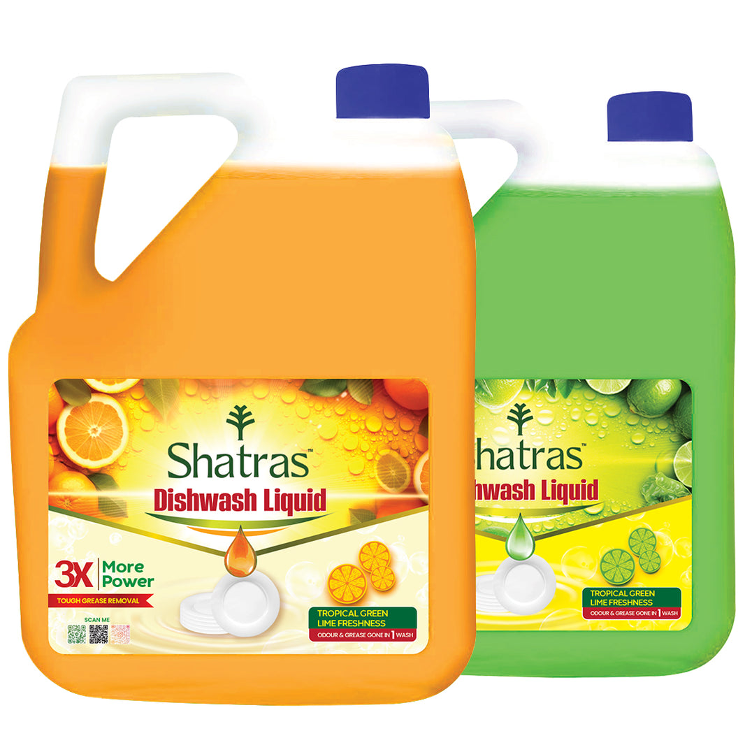 Shatras Lime Liquid Dishwash Gel - 5L | Tough Grease Removal & Natural Fragrance