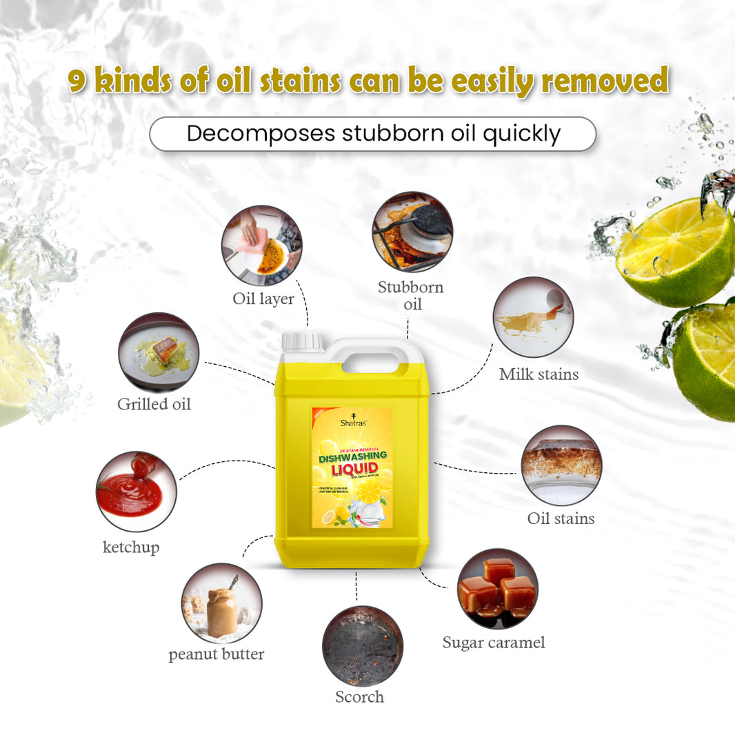 Dishwashing Liquid – Powerful Lemon Fresh Formula for Sparkling Clean Cookware (5L-Yellow)