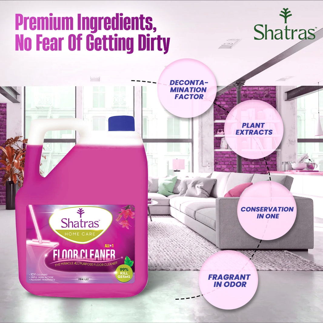 Shatras All-in-1 Floor Cleaner – Safe, Powerful (Pink)