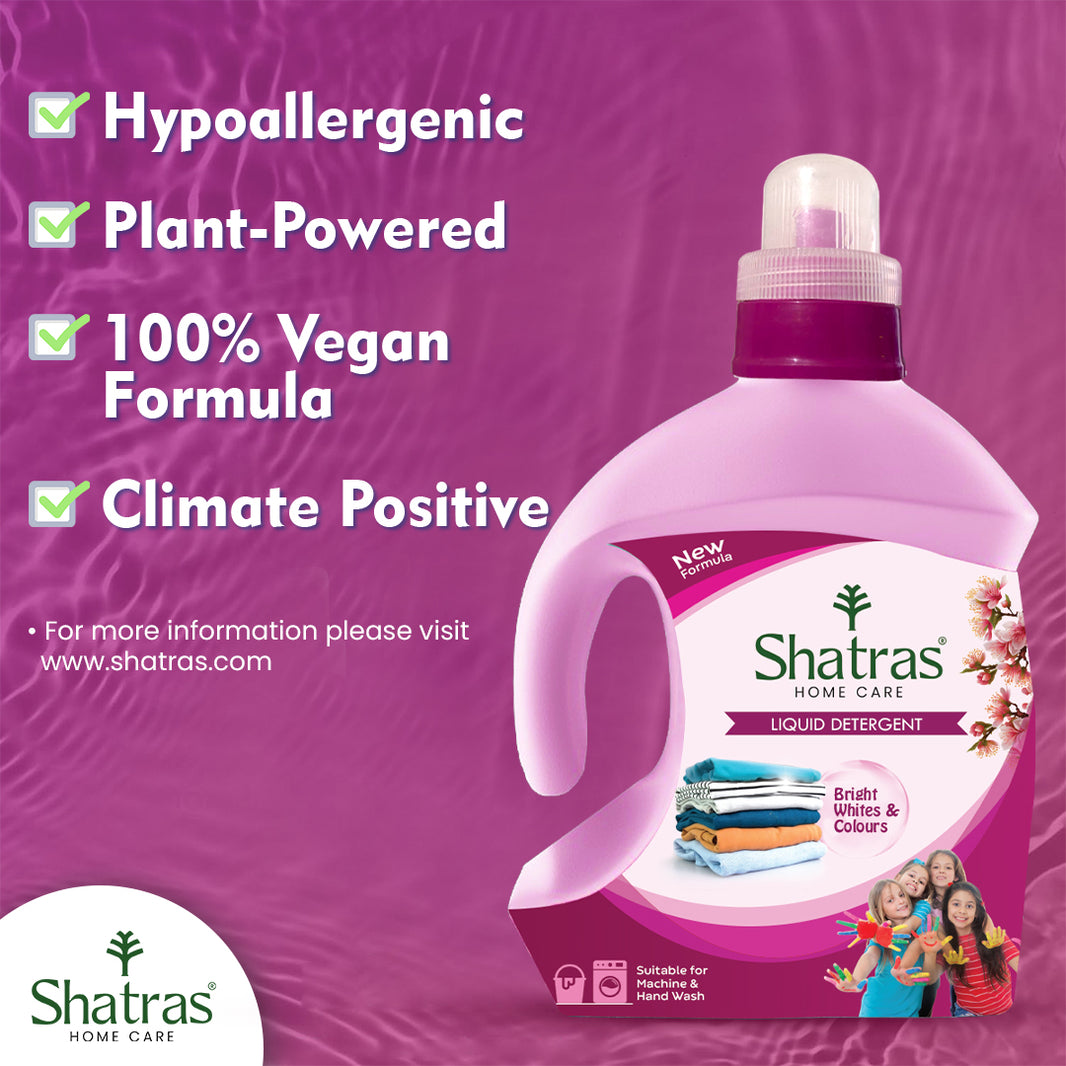 Shatras Liquid Detergent Eco-Friendly Cleaning Power (Pink)