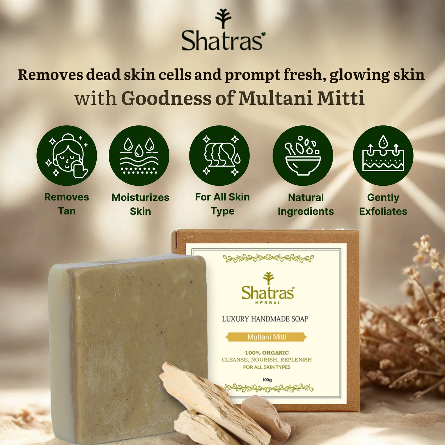 Herbal multani mitti soap