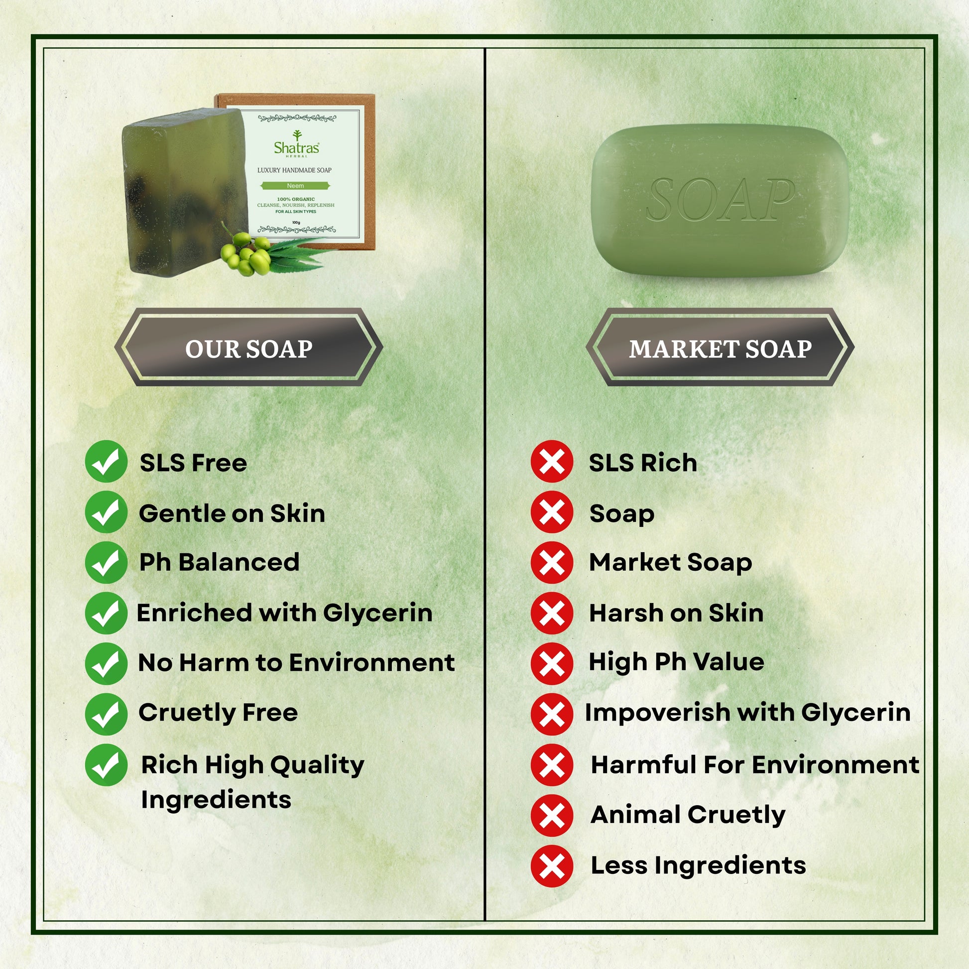 Neem soap for skin care