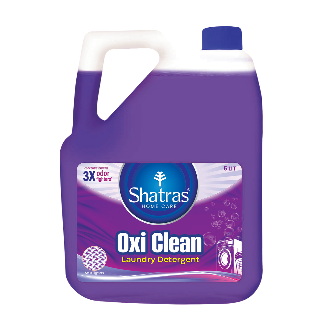 hatras Oxi Clean 5 Liter Plant Based 3X Odor Fighter Laundery Liquid Detergent | Removes Tough Stains  | Liquid Detergent For All Types Of Clothes