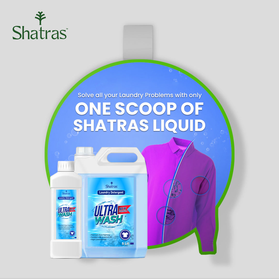 Laundry detergent combo: Ultra Wash bottle and can