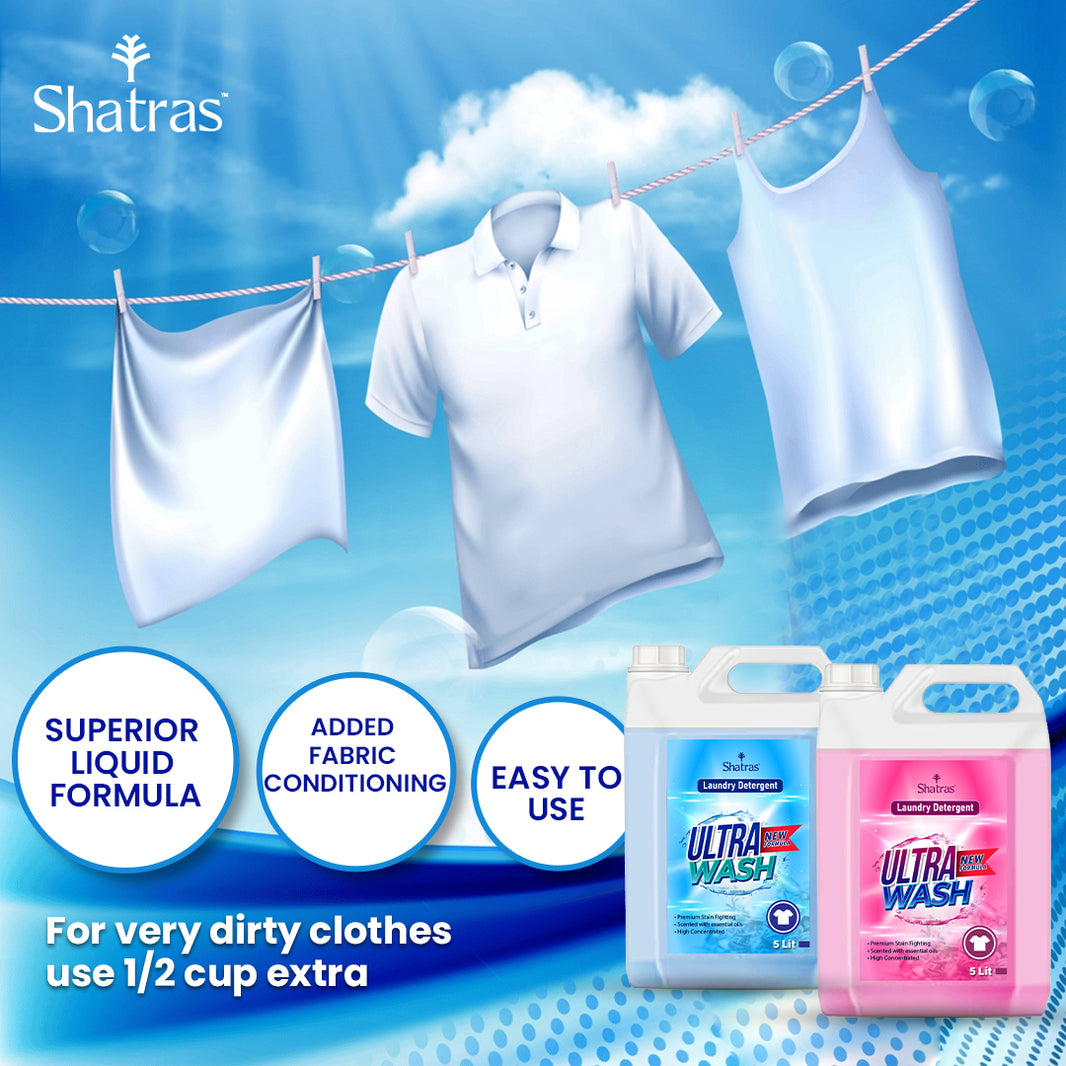 Shatras Ultra Wash 5L Combo – Dual Power for Ultra Clean & Fresh Clothes (Blue & Pink)