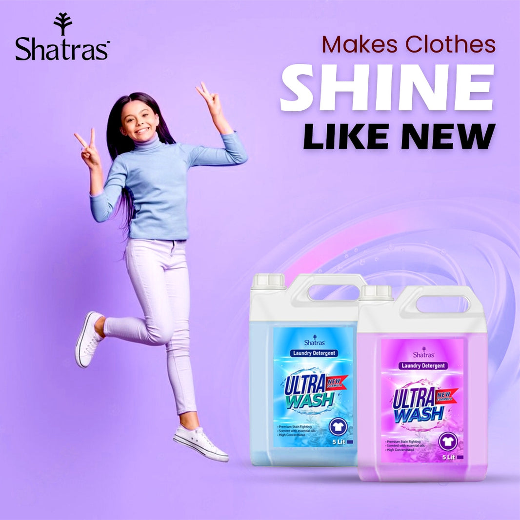 Shatras Ultra Wash 5L Combo – Dual Power for Ultra Clean & Fresh Clothes (Blue & Purple)