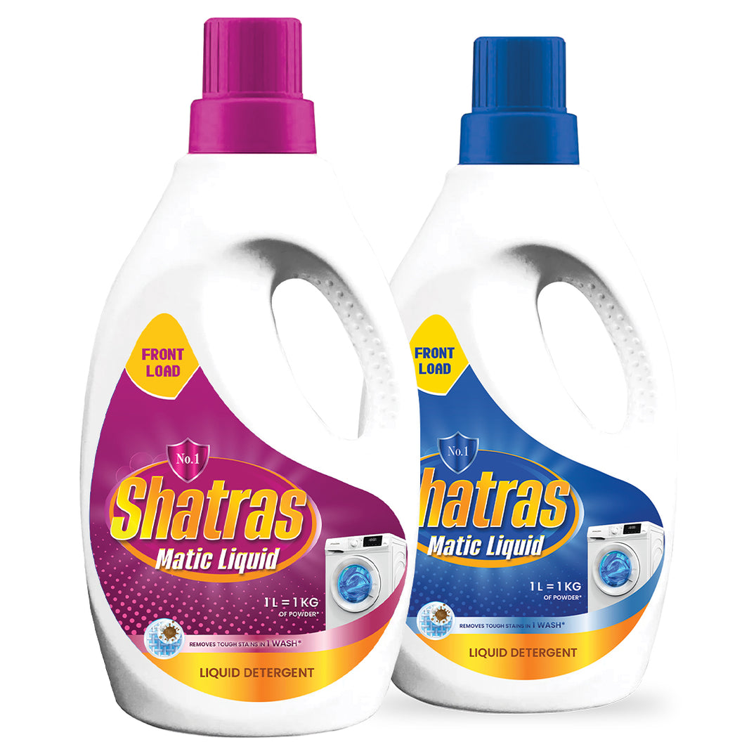 Shatras Front Load Laundry Liquid Detergent 5L x Pack of 2 | Non Toxic, Eco Friendly Best For Front Load