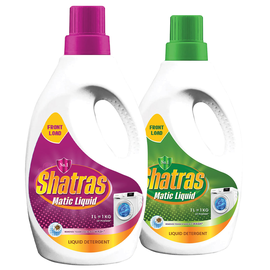 Shatras Front Load Laundry Liquid Detergent 5L x Pack of 2 | Non Toxic, Eco Friendly Best For Front Load