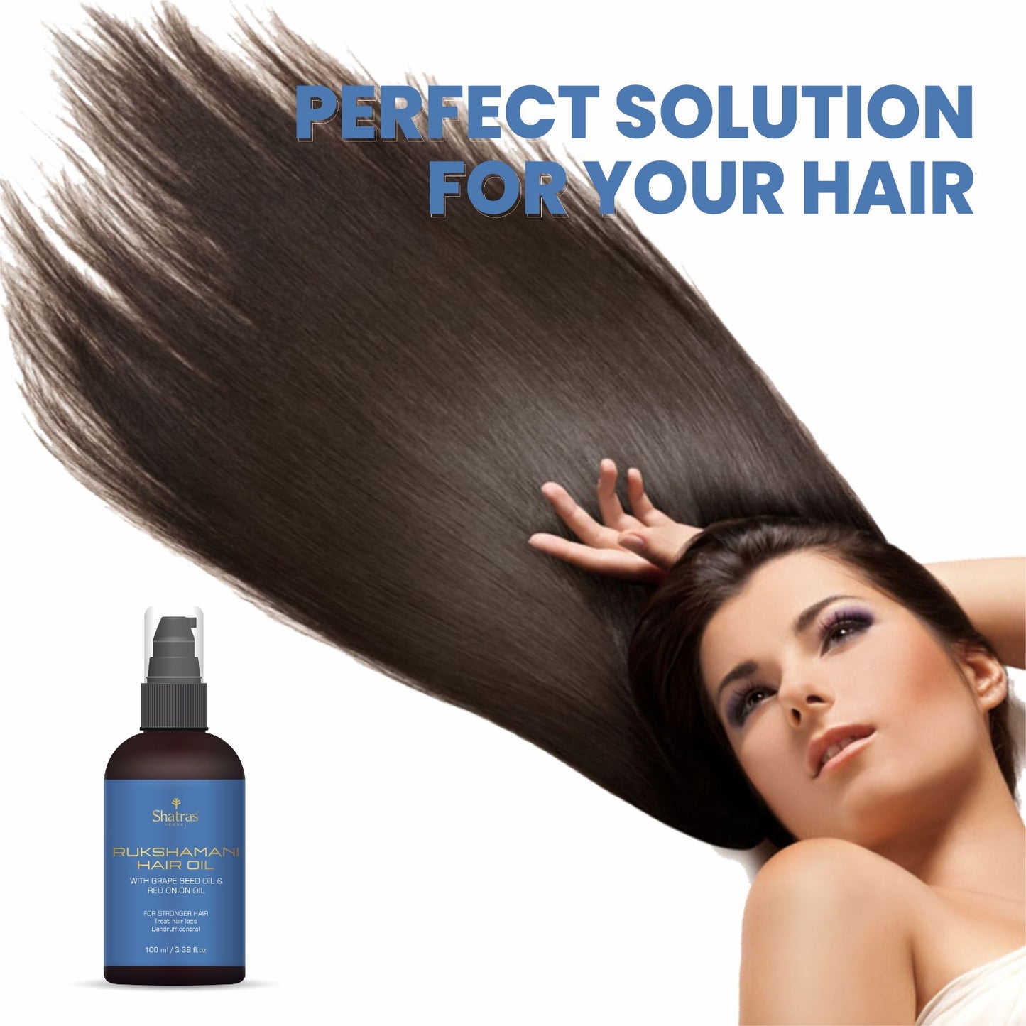 Shatras Herbal Rukshamani Grape Seed & Red Onion Hair Oil (100ML)