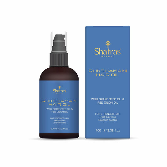 Shatras Herbal Rukshamani Grape Seed & Red Onion Hair Oil (100ML)