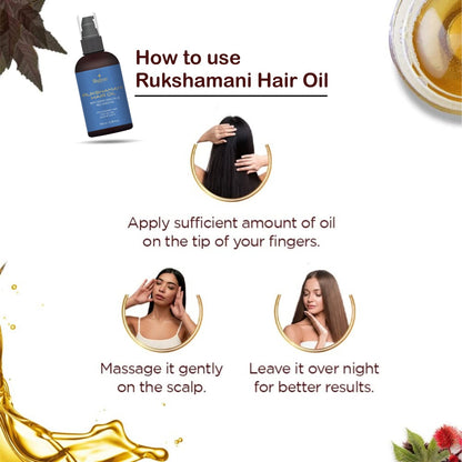 Shatras Herbal Rukshamani Grape Seed & Red Onion Hair Oil (100ML)