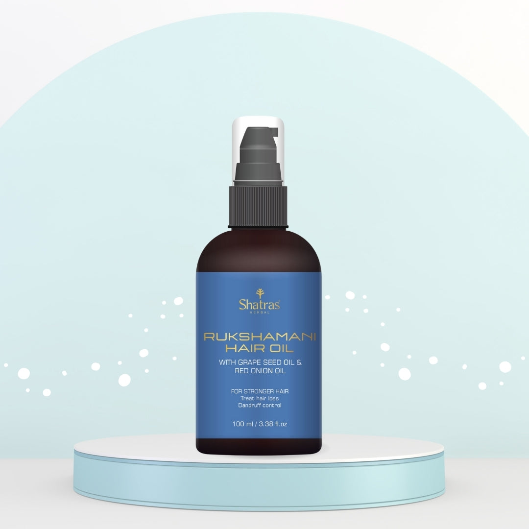 Shatras Herbal Rukshamani Grape Seed & Red Onion Hair Oil (100ML)