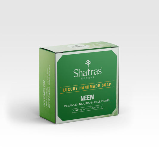 Shatras Neem Soap for Skin Itching Handmade Cold with Organic Ingredients